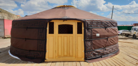 5-muurs Yurt met 3 ramen in het deurpaneel