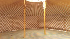 5-muurs Yurt met 3 ramen in het deurpaneel