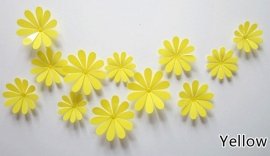 3D bloemen geel