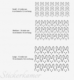Muursticker konijn print / patroon