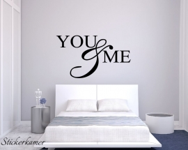You & Me slaapkamer muurstekst