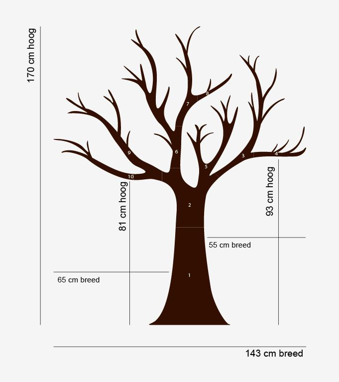 Wonderbaarlijk kinderkamer inrichten met muursticker boom en uilen (Kleur UB-79