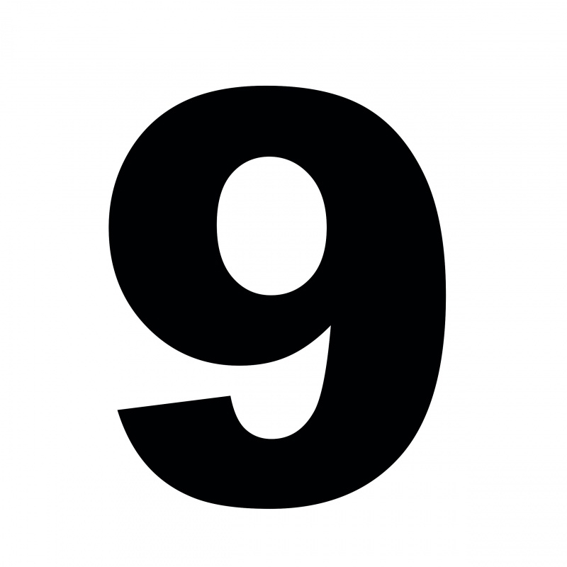 Torrent Onderzoek vonk Cijfer 9 (Lettertype: Standaard - als in voorbeeld) | Huisnummers | Daffiee