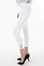 7/8 white High waist jeans