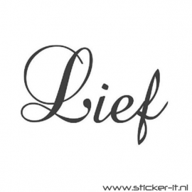 TEKSTSTICKER / LIEF