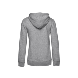 ORGANIC ZIPPED HOODIE /WOMEN HEATHER GREY