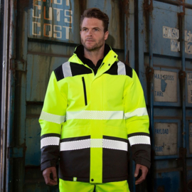 Hi-Vis Waterproof Softshell Safety Coat