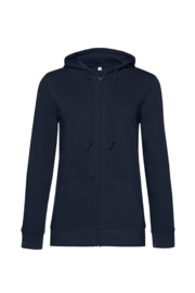 ORGANIC ZIPPED HOODIE /WOMEN NAVY