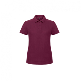 SHORT SLEEVED PIQUÉ POLO SHIRT / WOMEN WINE