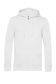 ORGANIC ZIPPED HOODIE /MEN WHITE