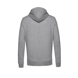 ORGANIC ZIPPED HOODIE /MEN HEATHER GREY