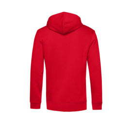 ORGANIC ZIPPED HOODIE /MEN RED