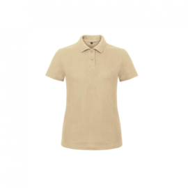 SHORT SLEEVED PIQUÉ POLO SHIRT / WOMEN SAND