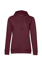 ORGANIC HOODIE /WOMEN BURGUNDY