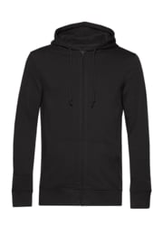 ORGANIC ZIPPED HOODIE /MEN BLACK