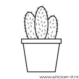 Cactus muursticker BD057