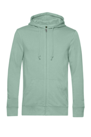 ORGANIC ZIPPED HOODIE /MEN SAGE