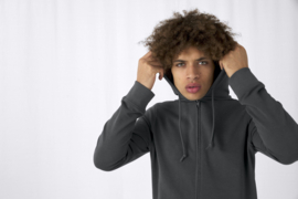 ORGANIC ZIPPED HOODIE /MEN HEATHER GREY