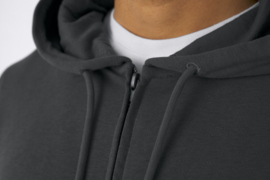 ORGANIC ZIPPED HOODIE /MEN SOFT ROSE