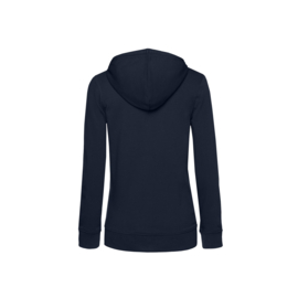 ORGANIC ZIPPED HOODIE /WOMEN NAVY