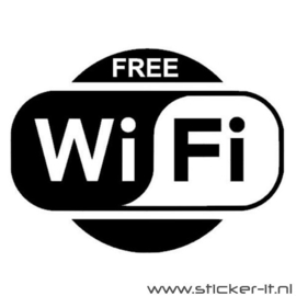 WINKELSTICKER - ETALAGE STICKER / FREE WIFI ES007