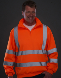 Hi-Vis Fluo 1/4 Zip Sweat Shirt