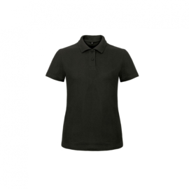 SHORT SLEEVED PIQUÉ POLO SHIRT / WOMEN BLACK