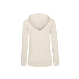 ORGANIC ZIPPED HOODIE /WOMEN OFF WHITE