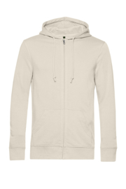 ORGANIC ZIPPED HOODIE /MEN OFF WHITE