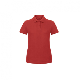 SHORT SLEEVED PIQUÉ POLO SHIRT / WOMEN RED