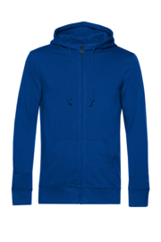 ORGANIC ZIPPED HOODIE /MEN ROYAL