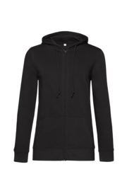 ORGANIC ZIPPED HOODIE /WOMEN BLACK