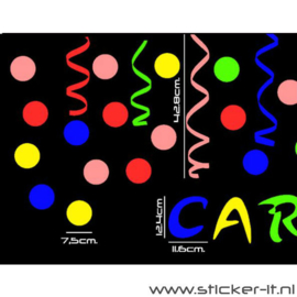 Statische Carnavals raamsticker 200cm.!