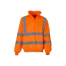 Hi-Vis Fluo 1/4 Zip Sweat Shirt