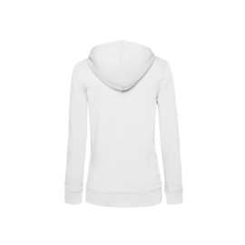 ORGANIC ZIPPED HOODIE /WOMEN WHITE