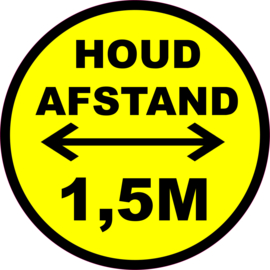 SAFETY STICKER / HOUD AFSTAND ROND CR004