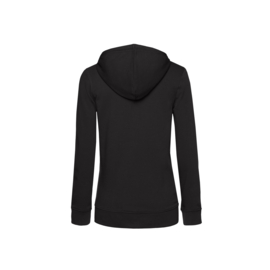 ORGANIC ZIPPED HOODIE /WOMEN BLACK