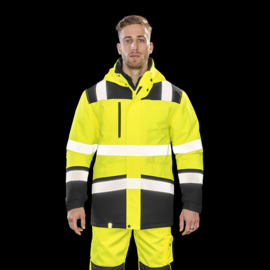 Hi-Vis Waterproof Softshell Safety Coat