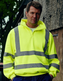 Hi-Vis Fluo 1/4 Zip Sweat Shirt