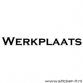 WEGWIJS STICKER / WERKPLAATS