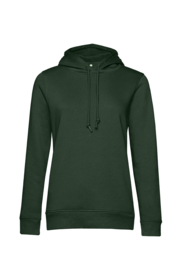 ORGANIC HOODIE /WOMEN FOREST GREEN