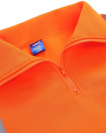 Hi-Vis Fluo 1/4 Zip Sweat Shirt