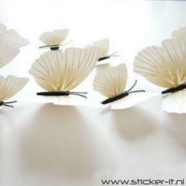 3D vlinders luxe wit