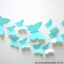 3D vlinders lichtblauw