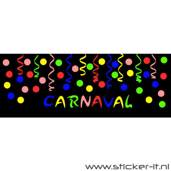 karton lengte cement Statische Carnavals raamsticker 150cm.! | Carnaval | sticker-it