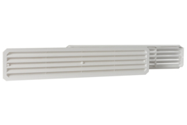 Kunststof deurventilatierooster 463,5x138mm wit