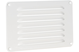 Alu schoepenrooster 220x150mm Wit
