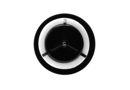 RVS afzuigventiel met klemmen Ø 125mm, zwart