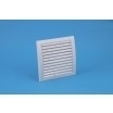 Afsluitbaar ventilatierooster 148x153mm met schuif, wit