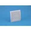 Afsluitbaar ventilatierooster 190x190mm met schuif, wit